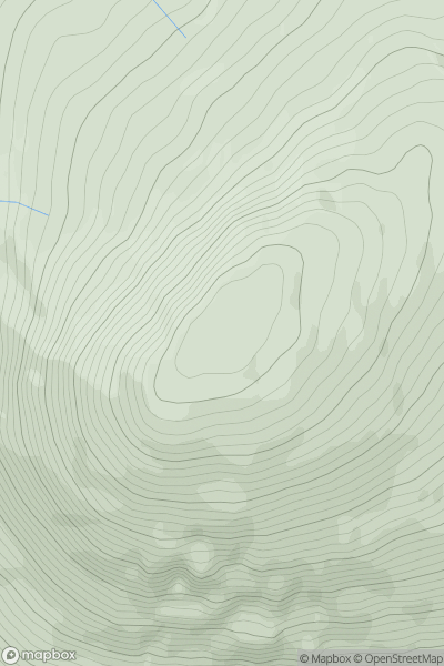 Thumbnail image for Beinn a' Chuirn [Loch Rannoch to Glen Lyon] showing contour plot for surrounding peak